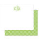 Steel Gray Script Monogram Flat Note Cards Image 4 of 6
